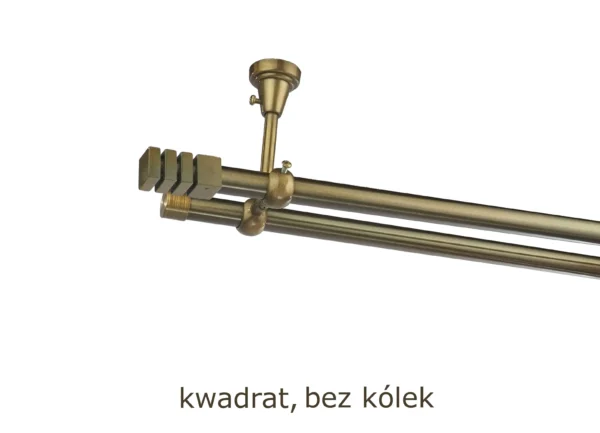 Karnisz Metalowy FI 19 Podwójny sufitowy bez kółek 10 kolorów do wyboru - obrazek 37