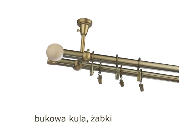 Karnisz Metalowy FI 19 Podwójny Sufitowy 10 kolorów do wyboru - obrazek 46