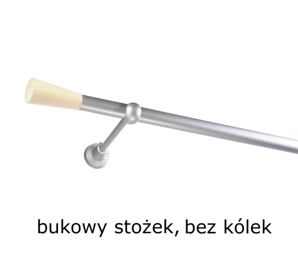 Karnisz Metalowy FI 19 Pojedynczy bez kółek 10 kolorów - obrazek 13