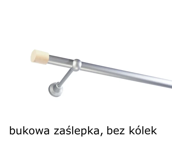 Karnisz Metalowy FI 19 Pojedynczy bez kółek 10 kolorów - obrazek 12