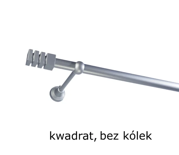 Karnisz Metalowy FI 19 Pojedynczy bez kółek 10 kolorów - obrazek 5