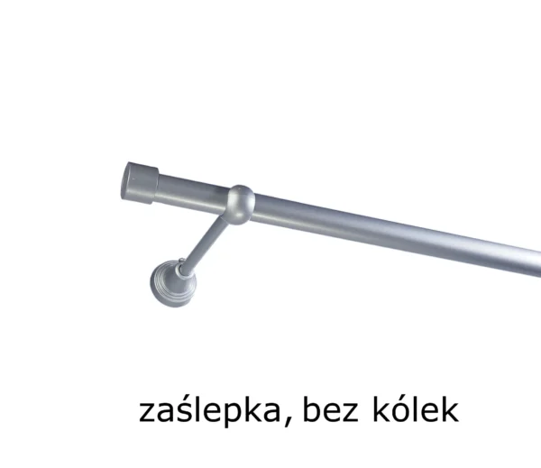 Karnisz Metalowy FI 19 Pojedynczy bez kółek 10 kolorów - obrazek 2