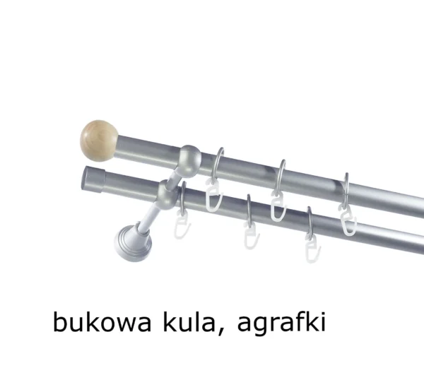 Karnisz Metalowy FI 19 Podwójny 10 kolorów do wyboru - obrazek 41