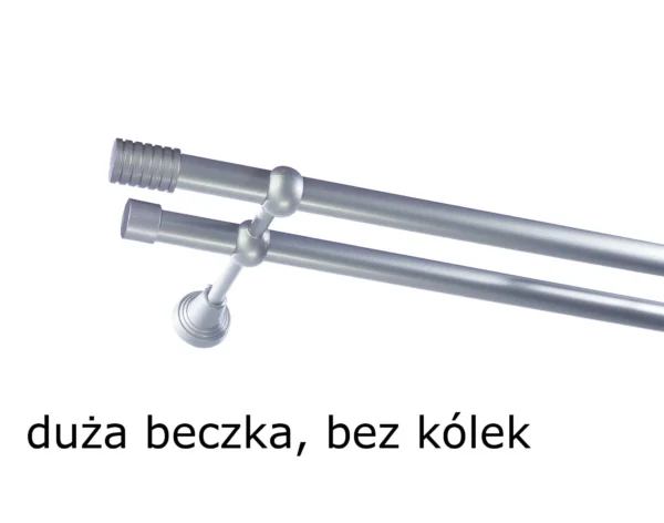 Karnisz Metalowy FI 19 Podwójny bez kółek 10 kolorów - obrazek 10