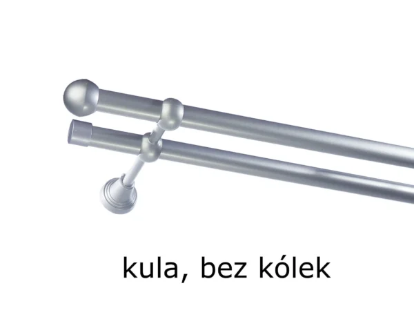 Karnisz Metalowy FI 19 Podwójny bez kółek 10 kolorów - obrazek 6