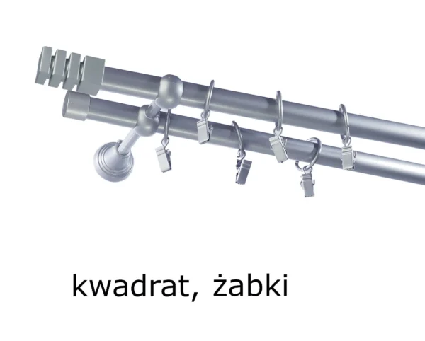 Karnisz Metalowy FI 19 Podwójny 10 kolorów do wyboru - obrazek 37