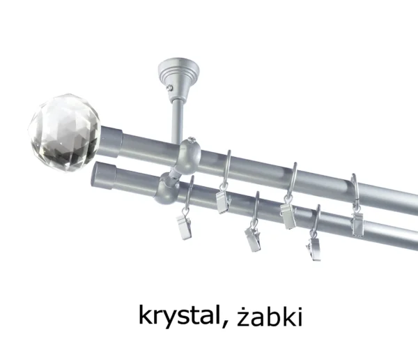 Karnisz Metalowy FI 19 Podwójny Sufitowy 10 kolorów do wyboru - obrazek 13