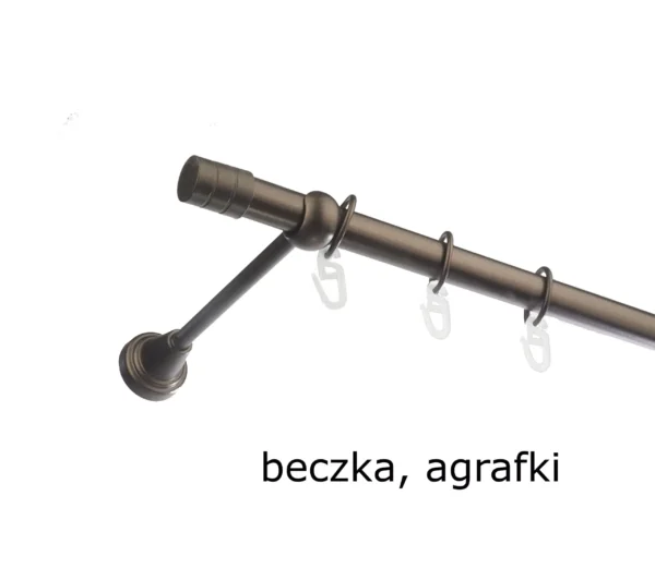 Karnisz Metalowy FI 19 Pojedynczy standard 10 kolorów - obrazek 28
