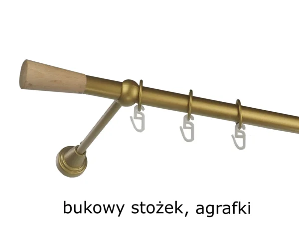 Karnisz Metalowy FI 19 Pojedynczy standard 10 kolorów - obrazek 35