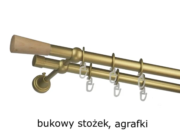 Karnisz Metalowy FI 19 Podwójny 10 kolorów do wyboru - obrazek 16