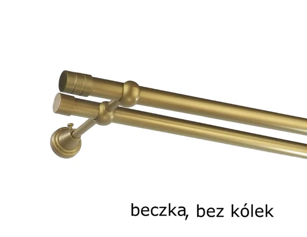 Karnisz Metalowy FI 19 Podwójny bez kółek 10 kolorów - obrazek 34