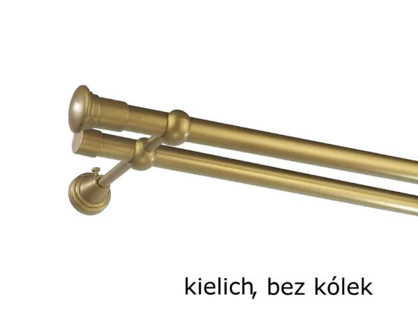 Karnisz Metalowy FI 19 Podwójny bez kółek 10 kolorów - obrazek 33