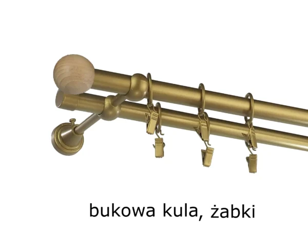 Karnisz Metalowy FI 19 Podwójny 10 kolorów do wyboru - obrazek 9