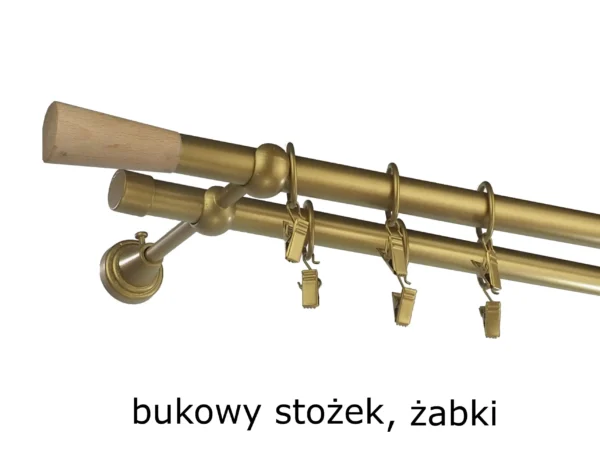 Karnisz Metalowy FI 19 Podwójny 10 kolorów do wyboru - obrazek 8