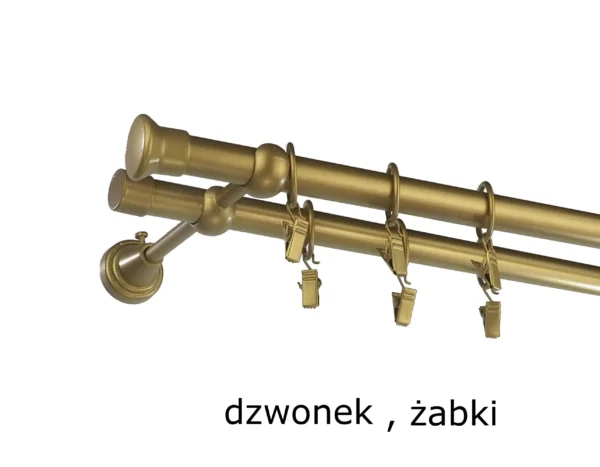 Karnisz Metalowy FI 19 Podwójny 10 kolorów do wyboru - obrazek 4
