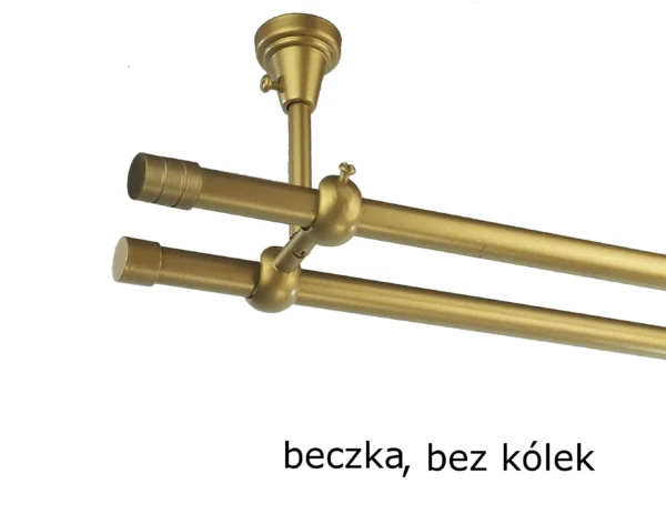 Karnisz Metalowy FI 19 Podwójny sufitowy bez kółek 10 kolorów do wyboru - obrazek 33