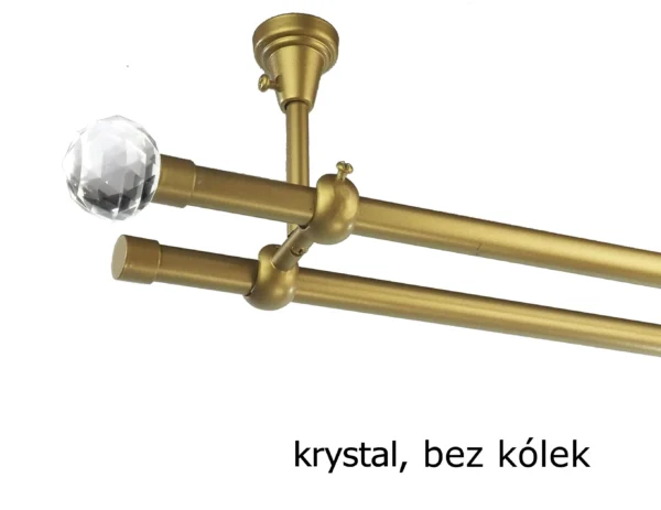 Karnisz Metalowy FI 19 Podwójny sufitowy bez kółek 10 kolorów do wyboru - obrazek 34