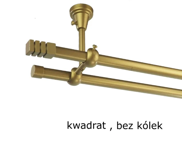 Karnisz Metalowy FI 19 Podwójny sufitowy bez kółek 10 kolorów do wyboru - obrazek 35