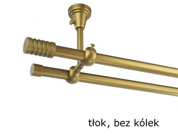 Karnisz Metalowy FI 19 Podwójny sufitowy bez kółek 10 kolorów do wyboru - obrazek 36