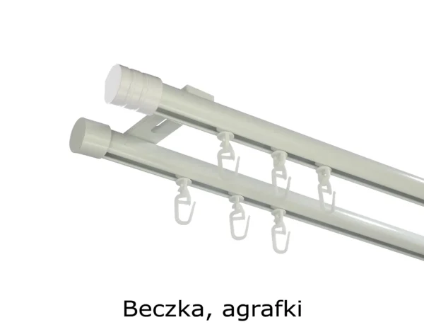 Szyna Aluminiowa FI 19 Sufitowa Podwójna 6 kolorów - obrazek 2
