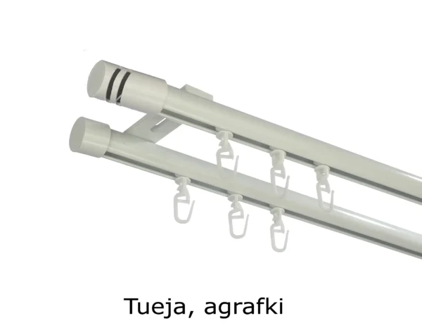 Szyna Aluminiowa FI 19 Sufitowa Podwójna 4 kolory - obrazek 2