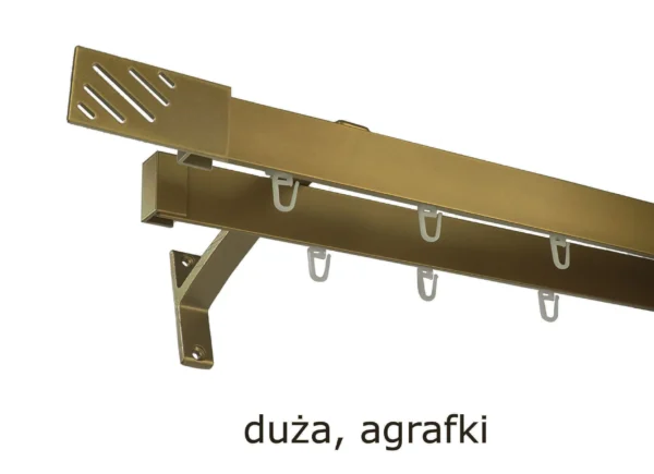 Karnisz Apartamentowy Podwójny Ścienny 6 kolorów - obrazek 2
