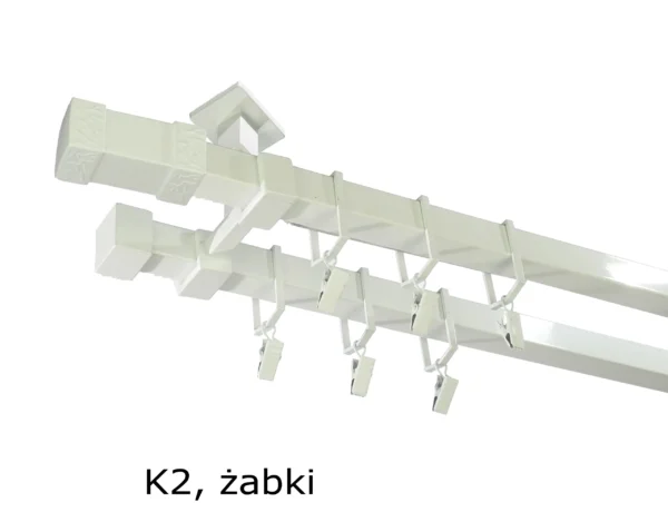 Karnisz Kwadratowy Sufitowy Na Wymiar Podwójny 20x20 mm 7 kolorów - obrazek 10