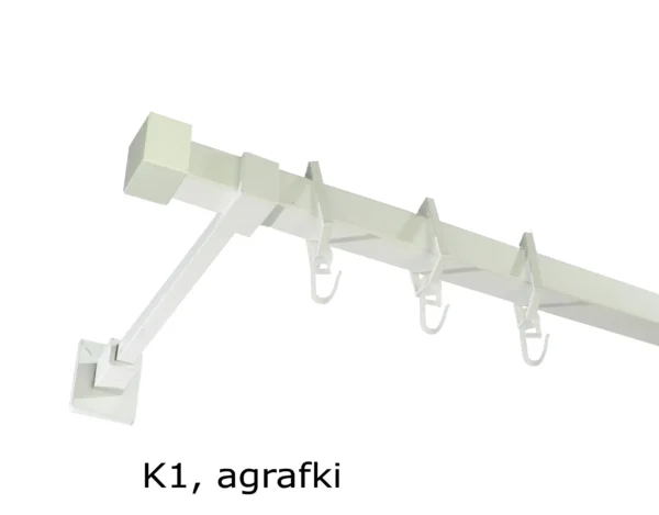 Karnisz Kwadratowy Na Wymiar Pojedynczy 20x20 mm 7 kolorów - obrazek 12