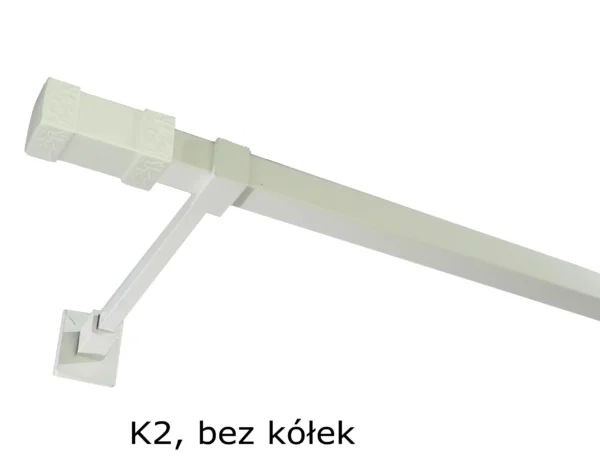 Karnisz Kwadratowy 20x20 Pojedynczy bez kółek 7 kolorów - obrazek 4