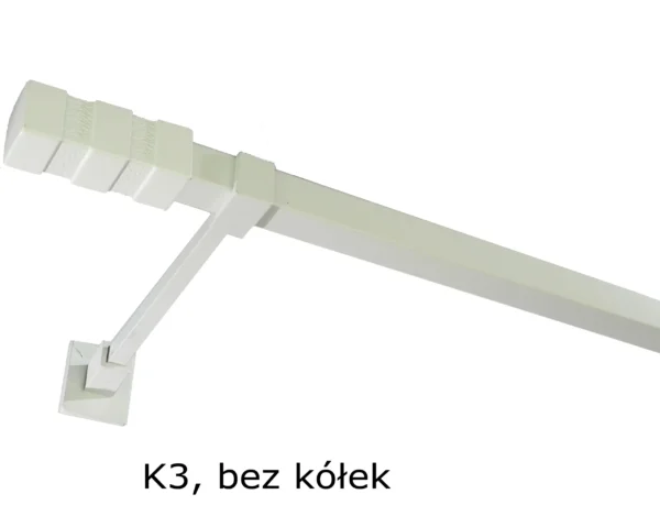 Karnisz Kwadratowy 20x20 Pojedynczy bez kółek 7 kolorów - obrazek 3