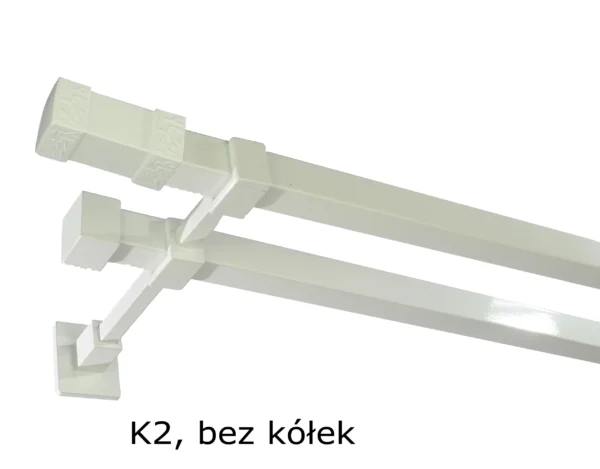 Karnisz Kwadratowy20x20 Podwójny bez kółek 7 kolorów - obrazek 3