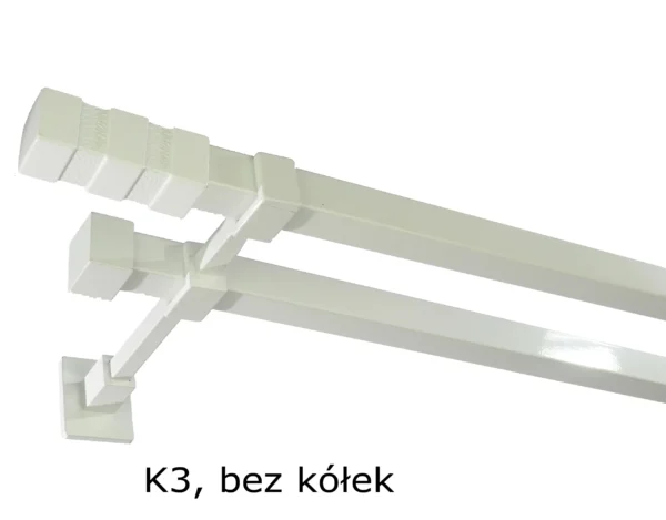 Karnisz Kwadratowy20x20 Podwójny bez kółek 7 kolorów - obrazek 2
