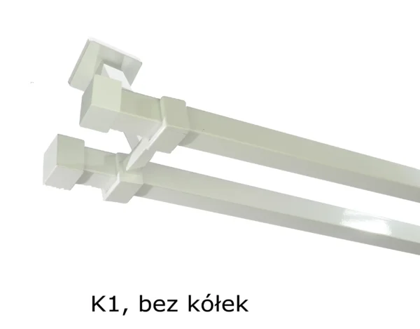 Karnisz Kwadratowy 20x20 Podwójny Sufitowy bez kółek 7 kolorów - obrazek 4