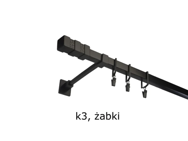 Karnisz Kwadratowy Na Wymiar Pojedynczy 20x20 mm 7 kolorów - obrazek 23