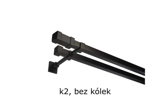 Karnisz Kwadratowy20x20 Podwójny bez kółek 7 kolorów - obrazek 9