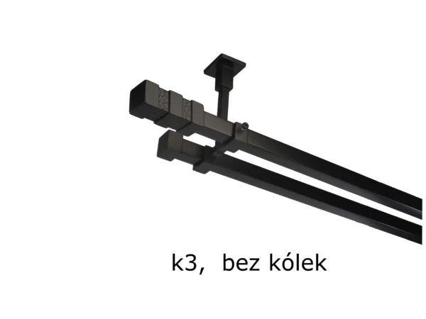 Karnisz Kwadratowy 20x20 Podwójny Sufitowy bez kółek 7 kolorów - obrazek 15