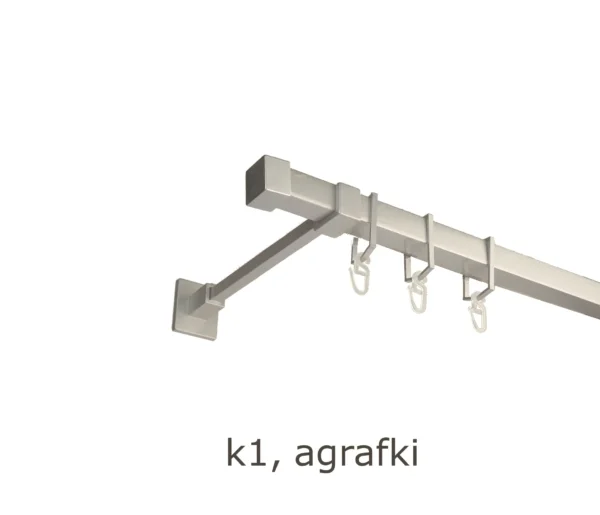 Karnisz Kwadratowy Na Wymiar Pojedynczy 20x20 mm 7 kolorów - obrazek 6