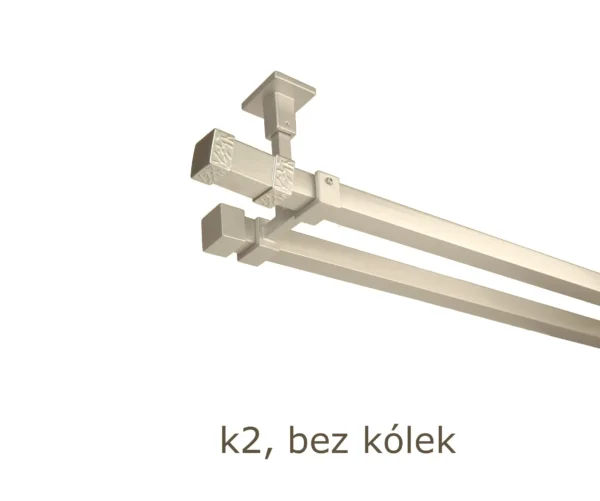 Karnisz Kwadratowy 20x20 Podwójny Sufitowy bez kółek 7 kolorów - obrazek 8