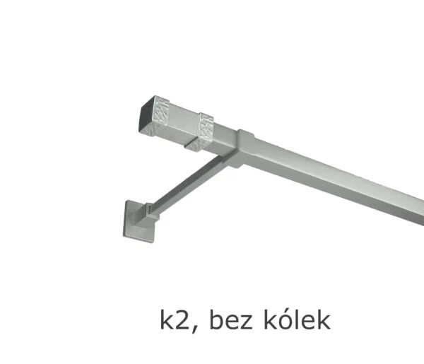 Karnisz Kwadratowy 20x20 Pojedynczy bez kółek 7 kolorów - obrazek 5