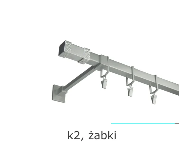Karnisz Kwadratowy Na Wymiar Pojedynczy 20x20 mm 7 kolorów - obrazek 14