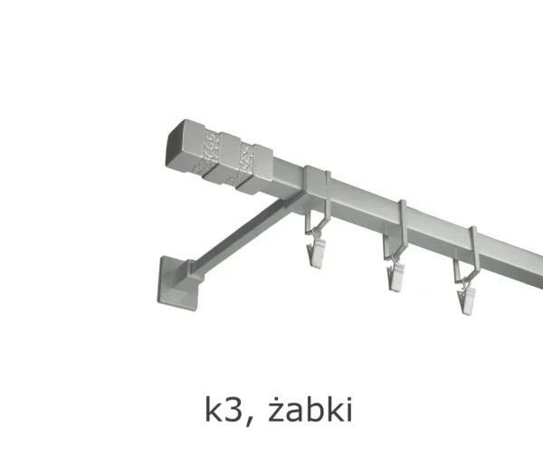 Karnisz Kwadratowy Na Wymiar Pojedynczy 20x20 mm 7 kolorów - obrazek 15