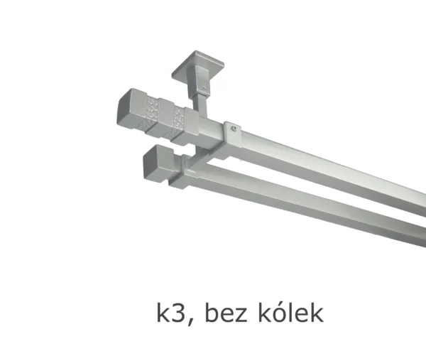 Karnisz Kwadratowy 20x20 Podwójny Sufitowy bez kółek 7 kolorów - obrazek 6