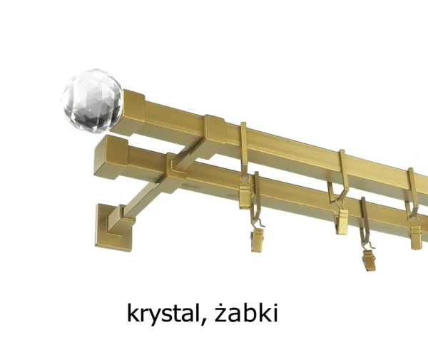 Karnisz Kwadratowy Na Wymiar Podwójny 20x20 mm 7 kolorów - obrazek 7