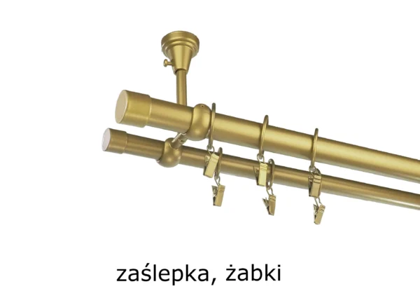 Karnisz Metalowy FI 25 Podwójny sufitowy 10 kolorów - obrazek 13