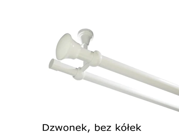Karnisz Metalowy FI 25 Podwójny sufitowy bez kółek 10 kolorów - obrazek 12