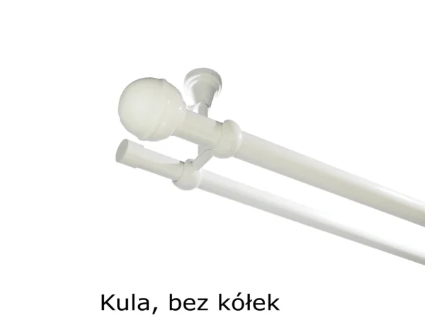 Karnisz Metalowy FI 25 Podwójny sufitowy bez kółek 10 kolorów - obrazek 13