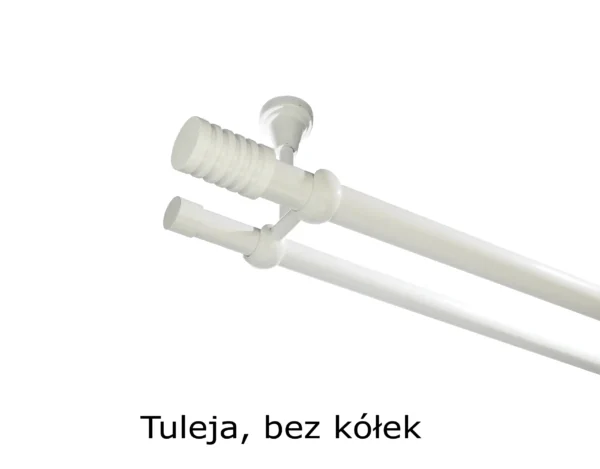 Karnisz Metalowy FI 25 Podwójny sufitowy bez kółek 10 kolorów - obrazek 14