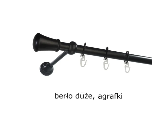 Karnisz Metalowy FI 25 Pojedynczy ścienny Na Wymiar - obrazek 30