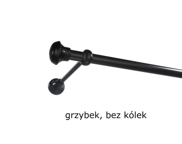 Karnisz Metalowy FI 25 Pojedynczy ścienny bez kółek 10 kolorów - obrazek 29
