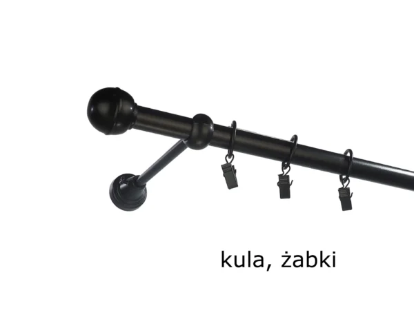 Karnisz Metalowy FI 25 Pojedynczy ścienny Na Wymiar - obrazek 26